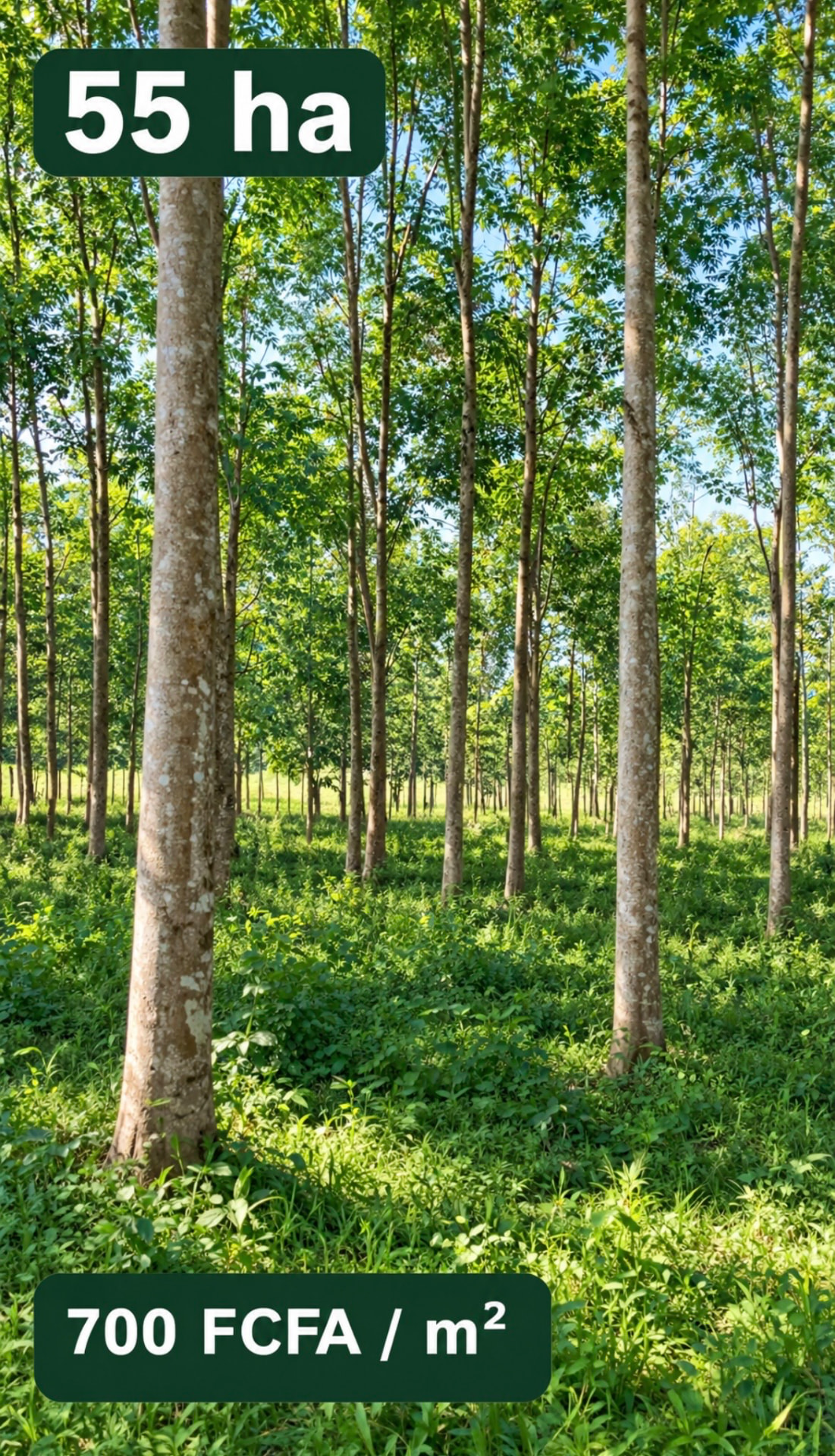 Moronou — 55 ha · 9 years · never tapped · land certificate